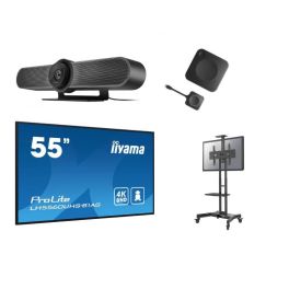 Pack Logitech Meetup+ BARCO ClickShare + iiyama ProLite LH5560UHS-B1AG + Neomounts M1700