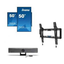 Pack iiyama ProLite LH5060UHS-B1AG + supporto + Barco ClickShare Bar CB Core con 1 pulsante