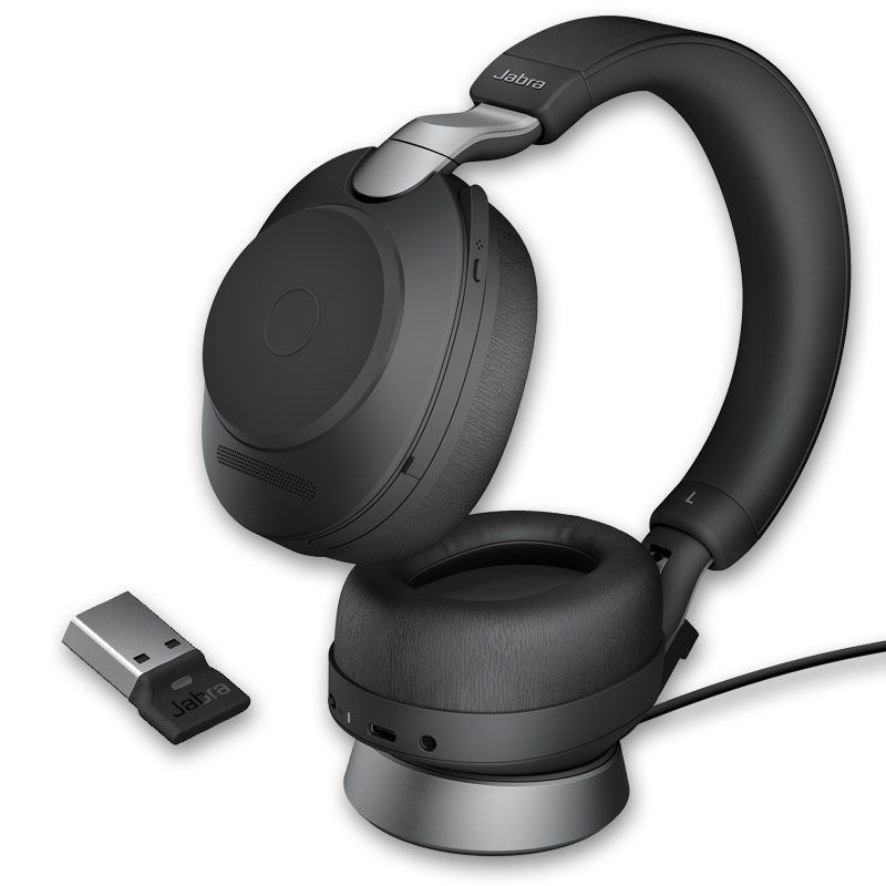 Jabra Evolve2 85 Stereo USB-A UC con supporto di ricarica